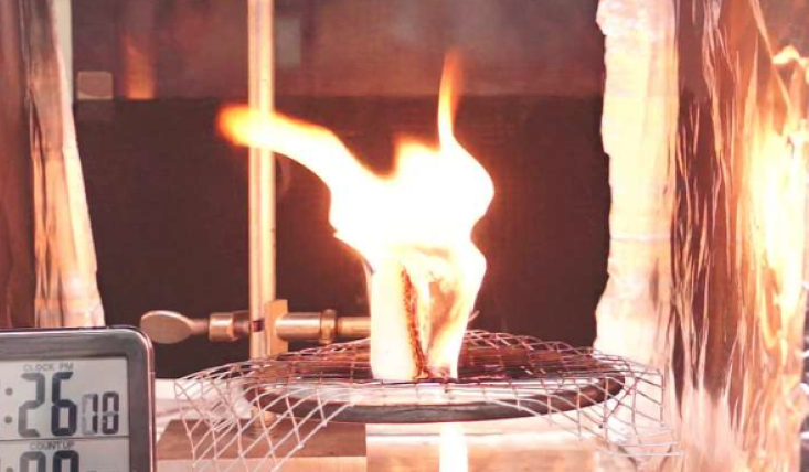 Flammability test – Motor vehicle  interior material